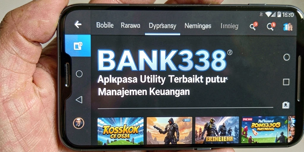 Tampilan interface utama BANK338 yang mudah digunakan untuk manajemen keuangan.