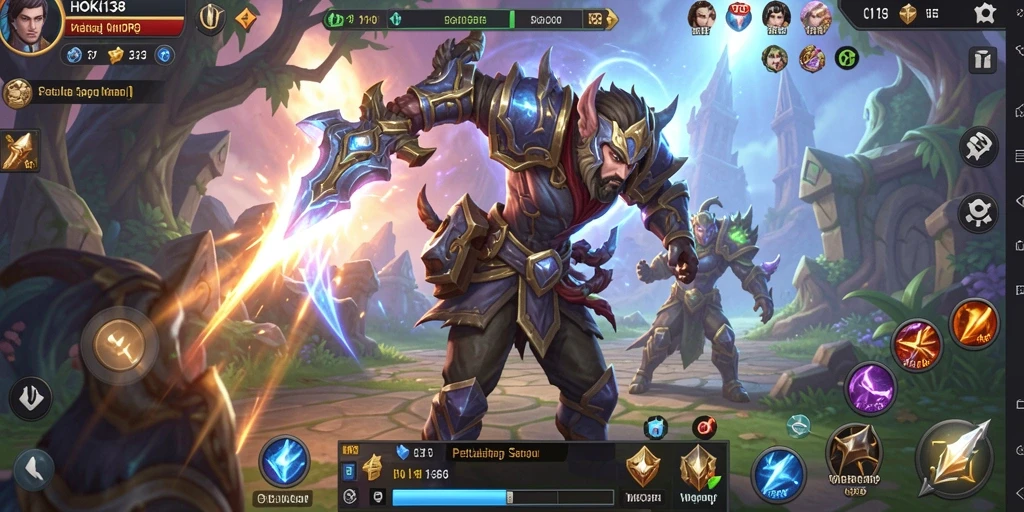 Tampilan screenshot HOKI138 yang menunjukkan pertempuran epik di MMORPG.