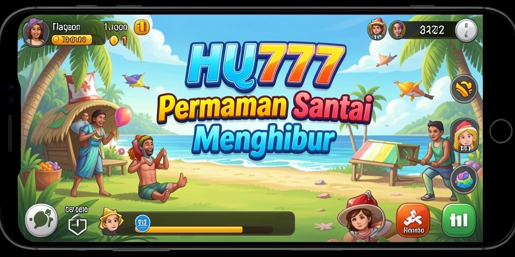 Tampilan gameplay HQ777 yang ceria dan menghibur.