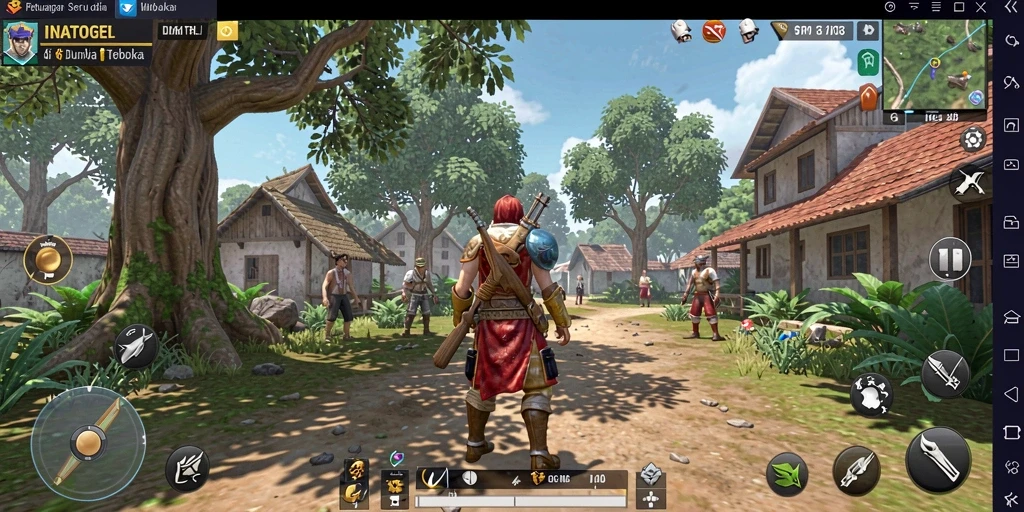 Tampilan gameplay INATOGEL yang menakjubkan di dunia terbuka.