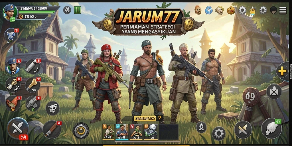Tampilan mendebarkan dari gameplay JARUM77 yang strategis.
