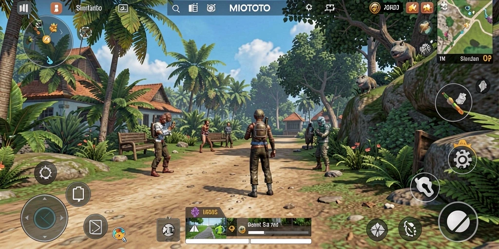 Gameplay seru dalam MIOTOTO dengan berbagai aktivitas menarik.