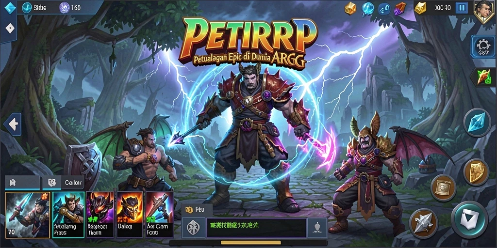Gambar gameplay PETIRRP dengan pertarungan epik yang seru.