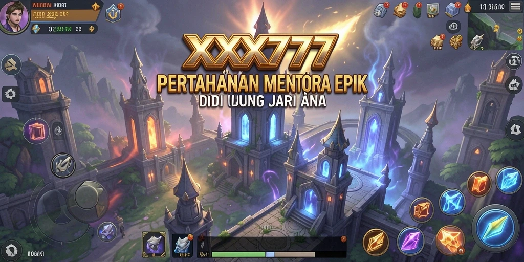 Screenshot XXX777 menunjukkan aksi seru dalam Tower Defense.